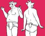  666 anthro barefoot bovid briefs briefs_only butt capra_kid caprine clothed clothing facial_hair feet fur goat goatee green_eyes horn male mammal navel nipples open_mouth red_background satanic simple_background smile solo teeth_showing tighty_whities topless underwear underwear_only white_body white_briefs white_clothing white_fur white_underwear yellow_sclera 
