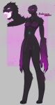  animal_humanoid anthro black_body black_fur black_skin breasts crossgender digital_media_(artwork) ender_pearl enderman female fur hair hi_res humanoid jodelr microsoft minecraft mojang not_furry nude open_mouth purple_eyes smile solo teeth xbox_game_studios 