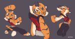  acrobatics action_pose anthro asian_clothing chinese_clothing clothing dreamworks east_asian_clothing felid female group hi_res kung_fu kung_fu_panda mammal master_tigress pantherine pinup pose solo tiger 