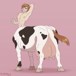  1:1 abs andromorph animal_humanoid blush blush_lines bovid bovid_taur bovine bovine_taur bucentaur butt cattle cattle_taur frankly-art hand_behind_head hooves humanoid humanoid_taur intersex looking_back looking_back_at_self male male_udder mammal mammal_humanoid mammal_taur muscular muscular_andromorph muscular_intersex muscular_male navel nipples pecs presenting presenting_hindquarters rear_view solo tail taur teats udders 