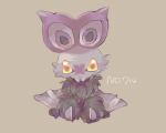  animal_focus bat_(animal) brown_background commentary full_body looking_at_viewer lowres neck_fur no_humans noibat ntmkn pokedex_number pokemon pokemon_(creature) simple_background sitting solo straight-on yellow_eyes 