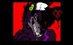  &lt;3 accessorie accessory anthro blush bodily_fluids canid canine canis claws collar drool_on_face drooling fur hi_res hypnotic_eyes inner_ear_fluff kixffyz male male/male mammal saliva solo toxia toxic tuft were werecanid werecanine werewolf wolf 