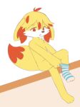  clothing fennekin footwear generation_6_pokemon misterdonut nintendo pokemon pokemon_(species) socks worried_look 