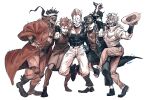  5boys ^_^ boots buttons closed_eyes coat dog full_body gakuran group_picture hat hug iggy_(jojo) jacket jean_pierre_polnareff jewelry jojo_no_kimyou_na_bouken joseph_joestar kakyoin_noriaki kotteri kujo_jotaro leg_up looking_at_viewer mohammed_avdol multiple_boys necklace pants partially_colored school_uniform shoes short_hair smile 