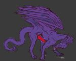  absurd_res dragon ejaculation feral flight_rising hi_res hyracia knot male mirror_dragon snarling solo 