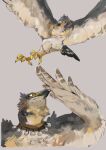  2021 ambiguous_gender anthro avian babanasaur beak bird black_beak black_claws bust_portrait claws digital_media_(artwork) duo falcon falconid feathered_wings feathers flying grey_background grey_body grey_feathers hi_res jewelry looking_forward looking_up necklace portrait simple_background sketch white_body white_feathers wings yellow_beak yellow_eyes yellow_feet 