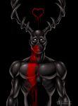  &lt;3 american_mythology animal_humanoid antlers bald black_body black_skin blood bodily_fluids deer deer_humanoid glistening glistening_body glistening_skin hannibal_(series) hannibal_lecter horn humanoid indigenous_north_american_mythology male mammal mammal_humanoid muscular muscular_male mythology no_pupils north_american_mythology not_furry solo wendigo zillabean 