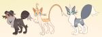  ambiguous_gender bristlefrost_(warriors) brown_body brown_fur domestic_cat felid feline felis feral fur grey_body grey_fur group hi_res labbit1337 mammal model_sheet orange_body orange_fur rootspring_(warriors) shadowsight_(warriors) simple_background standing tan_background trio warriors_(cats) 