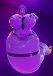  3d_(artwork) animate_inanimate apode big_breasts breasts curvy_figure digital_media_(artwork) draconcopode female fondling genitals hair hi_res huge_breasts inflatable latex legless lips living_inflatable long_tail looking_at_viewer monster_girl_(genre) naga nude obese overweight purple_body purple_hair pussy reptile scalie serpentine snake solo tail tailsltx thick_lips thick_thighs 