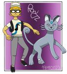  alolan_form alolan_persian duo fan_character felid feline hi_res human male mammal nintendo pokemon pokemon_(species) pokemon_trainer regional_form_(pokemon) ronictz saino_(ronictz) 