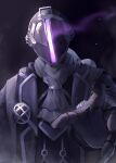  1boy ascot black_ascot black_coat black_gloves black_jacket black_suit bondrewd coat commentary_request covered_face facing_viewer formal gloves helmet highres jacket made_in_abyss male_focus morros outstretched_arm overcoat reaching_towards_viewer solo suit upper_body 