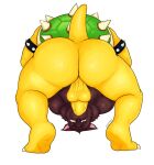  anthro big_butt bowser butt canid canine canis duo hi_res irrumatio koopa male male/male mammal mario_bros nintendo oral penile scalie sex throat_swabbing wolf zala_mism 