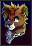  anonymous_artist anthro chain_necklace disney felid feline head_tuft headshot_portrait jewelry kingdom_hearts lion lion_sora looking_at_viewer low_res male mammal necklace pantherine portrait sora_(kingdom_hearts) square_enix the_lion_king tuft 