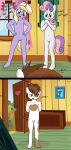  absurd_res an-tonio anthro clubhouse dinky_hooves_(mlp) equid equine exhibitionism female friendship_is_magic genitals group hasbro hi_res horn horse male mammal my_little_pony nude penis pipsqueak_(mlp) pony presenting pussy sweetie_belle_(mlp) tolpain unicorn young 