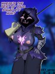  absurd_res anthro bear big_breasts breasts dialogue female fur genitals gun hi_res mammal mittsu narrowed_eyes nipples nude purple_body purple_fur pussy ranged_weapon raven_team_leader rifle smug sniper_rifle solo talking_to_another weapon 