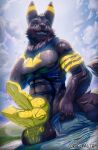  absurd_res anubis_rose_(character) eeveelution generation_2_pokemon hi_res hybrid male male/male nintendo pokemon pokemon_(species) umbreon 