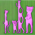  ai_generated confusion domestic_cat drawing felid feline felis female female/female group mammal stretched 