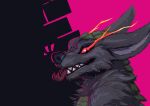  2_tongues absurd_res anthro black_body black_fur canid canine fur hi_res looking_at_viewer male mammal multi_tongue open_mouth rouxgaroux solo tongue unknown_artist were werecanid werecanine werewolf 