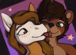  anthro daisy_(disambiguation) duo equid equine female horse invalid_tag keith_(marsminer) licking male male/female mammal marsminer mustelid otter tongue tongue_out 