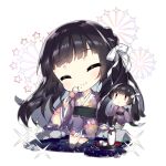 2girls aerial_fireworks artist_request barefoot black_hair black_sash blunt_bangs blush blush_stickers chibi choko_(cup) closed_eyes closed_mouth cup dango facing_viewer fairy_(girls&#039;_frontline) fireworks fireworks_fairy_(girls&#039;_frontline) floral_print food full_body girls&#039;_frontline hair_ribbon holding holding_food japanese_clothes kimono long_hair long_sleeves mole mole_under_mouth multiple_girls obi official_art pond print_kimono purple_eyes purple_kimono ribbon rock sanshoku_dango sash simple_background sitting sleeves_past_wrists smile soaking_feet sparkle third-party_source tokkuri transparent_background tray very_long_hair wagashi water white_ribbon wide_sleeves |_| 