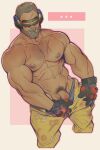  ... 1boy abs absurdres bara beard black_gloves brown_pants facial_hair gloves grey_hair grey_male_underwear highres holo_eden large_pectorals male_focus male_pubic_hair male_underwear male_underwear_pull mature_male muscular muscular_male navel nipples overwatch overwatch_2 pants pectorals penis pubic_hair scar scar_on_face short_hair soldier:_76_(overwatch) solo topless_male underwear 