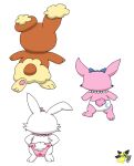  2023 ambiguous_gender anthro artist_logo bottomwear brown_body brown_fur buneary clothed clothing female fur generation_4_pokemon group jewelpet jewelry lagomorph leporid logo luna_(jewelpet) mammal necklace nintendo panties panties_only pattern_bottomwear pattern_clothing pattern_panties pattern_underwear pichu90 pink_body pink_clothing pink_fur pink_panties pink_underwear pokemon pokemon_(species) rabbit rear_view ruby_(jewelpet) sanrio simple_background tan_body tan_fur topless trio underwear underwear_only white_background white_body white_clothing white_fur white_panties white_underwear 