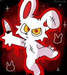  2021 2spot_studio anthro bloody_bunny bloody_bunny_(series) female hi_res holding_object jennylee knife lagomorph leporid looking_at_viewer mammal mauzymice rabbit red_background simple_background solo tagme white_body 
