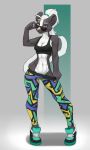  abs anthro bra bronx23 clothing eyewear female glasses hi_res ileya leggings legwear low-riding mammal mephitid muscular muscular_female skunk solo sonya_mayers sports_bra underwear 