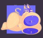  absurd_res animal_crossing ankha_(animal_crossing) anthro areola big_breasts black_pupils blue_areola blue_hair blue_nipples breasts clothed clothing domestic_cat felid feline felis female frown hair half-closed_eyes hi_res huge_breasts huge_thighs hyper hyper_breasts looking_at_viewer lying mammal markings narrowed_eyes navel nintendo nipple_piercing nipples on_side piercing pupils purple_eyes solo striped_markings striped_tail stripes tail tail_markings thick_thighs topless voctopie 