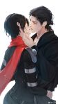  bad_source carrying eren_yeager femdom hetero highres holding hug kiss mikasa_ackerman oo_lamb_y shingeki_no_kyojin 