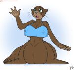  anthro big_breasts breasts camisole cleavage clothed clothing digital_media_(artwork) drxii female flippers fur green_eyes hi_res huge_breasts mammal mammal_taur marine marine_taur membrane_(anatomy) nipple_outline open_mouth pinniped seal simple_background smile solo taur teeth topwear webbed_hands whiskers 