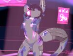  anthro aster cyberpunk hi_res male pole prate-dragon reptile scalie snake solo stripper stripper_pole 