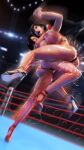  breasts catfight highres knees large_breasts shiranui_mai squirting_liquid tifa_lockhart wrestling 