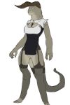  absurd_res anthro bethesda_softworks big_breasts breasts clothing conventual deathclaw digital_media_(artwork) fallout female genitals hecreat hi_res horn legwear nude pussy scalie solo stockings tail 