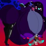  absurd_res alex(protogenqueen) anthro big_breasts big_tail breasts female fluffy hi_res huge_breasts hyper hyper_pregnancy machine mamagen multi_breast multi_ear multi_eye pregnant protogen protogenqueen queen royalty tail tentacles thick_thighs 