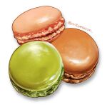  artist_name food food_focus highres macaron mitomaton no_humans original realistic simple_background still_life sweets twitter_username white_background 