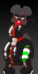  anthro ball_gag bdsm bondage boots bound clothing diaper footwear gag hi_res lagomorph leporid linxsandwich lock male mammal padlock rabbit restraints socks solo straitjacket 