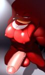  2023 3:5 abs absurd_res anthro balls blush echidna genitals hi_res knuckles_the_echidna krazyelf looking_aside male mammal monotreme muscular muscular_anthro muscular_male navel nipples nude penis purple_eyes red_body sega solo sonic_the_hedgehog_(series) vein veiny_penis white_body 