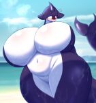  absurd_res anthro big_breasts blush breasts cetacean dolphin featureless_breasts featureless_crotch female haiyan hi_res huge_breasts huge_hips huge_thighs hyper hyper_breasts mammal marine multicolored_body nude oceanic_dolphin orbella_(haiyan) orca solo thick_thighs toothed_whale two_tone_body wet wet_body wide_hips 