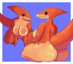  anthro big_breasts big_butt blush breasts butt female fish front_view hi_res looking_away marine mimi_(mimidumpi) mimidumpi nude shark simple_background sitting solo thick_thighs 