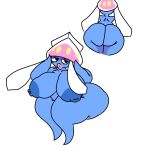  anthro big_breasts big_butt black_eyes blue_body blue_nipples breasts butt female generation_6_pokemon hi_res huge_breasts huge_butt inkay lattemon lips nintendo nipples pink_lips pokemon pokemon_(species) simple_background sketch solo thick_thighs white_background 
