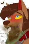  &lt;3 2023 absurd_res ahegao ambiguous_gender anonymous_character anthro blue_eyes blush blushing_profusely brown_body brown_fur brown_hair canid canine canis collar dialogue digital_media_(artwork) discord_(app) dominant dominant_ambiguous duo eating_feces english_text faceless_character facial_hair feces feces_in_mouth filth fur good_boy hair hi_res holding_chin humanoid looking_pleasured male male/ambiguous mammal mature_male messy open_mouth patreon petplay portrait roleplay scat smelly submissive submissive_male text thomas_ii_(zer0rebel4) url were werecanid werecanine werewolf wolf yellow_sclera zer0rebel4 