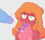  ahegao amphibia_(series) amphibian anthro blush breasts disney duo female frog genitals hair leif_plantar lettermanjacks long_tongue looking_pleasured male male/female orange_hair penis small_breasts thick_penis tongue 