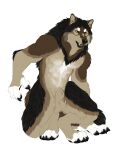  absurd_res animal_genitalia anthro canid canine canis crouching genitals hi_res lazywolf male mammal nude sheath skullsbesan solo were werecanid werecanine werewolf wolf 