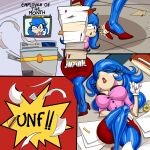  absurd_res anthro big_breasts biped breasts clothing crossgender female footwear grillofernandez hi_res high_heels lipstick makeup office office_clothing sega solo sonic_the_hedgehog sonic_the_hedgehog_(series) wide_hips 