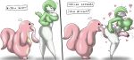  &lt;3 absurd_res ambiguous_gender anthro big_tongue biped bodily_fluids breasts cunnilingus duo enigi09 female gardevoir generation_1_pokemon generation_3_pokemon genital_fluids green_body hi_res humanoid japanese_text lickitung nintendo oral pink_body pokemon pokemon_(species) pussy_juice saliva sex side_view text tongue tongue_out translation_request vaginal white_body 