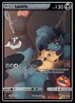  anthro bodily_fluids chain chained dripping game_freak generation_4_pokemon generation_7_pokemon generation_8_pokemon genital_fluids genitals group hi_res incineroar leaking_precum lucario male male/male muscular muscular_male nintendo nude nude_male obstagoon penis pokemon pokemon_(species) pokemon_card precum precum_drip trading_card_template trio zipperhyena 