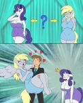  anthro big_breasts blonde_hair blush breasts carrying_another carrying_partner carrying_person clothing curvy_figure derpy_hooves_(mlp) dress embarrassed equid equine female foxtide888 friendship_is_magic group hair hasbro horn horse human looking_at_viewer looking_away male mammal my_little_pony pegasus pony pose rarity_(mlp) rejection shocked shocked_expression shocked_face spread_wings suit surprise surprised_expression surprised_face tight_dress trio unicorn wide_hips wings 