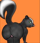  anthro bent_over butt dreamworks female furry genitals invalid_tag mammal mephitid over_the_hedge pussy skunk smile smiling_at_viewer solo stella_(over_the_hedge) 