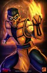  fire highres mask mortal_kombat_(series) mouth_mask ninja ninja_mask non-web_source scorpion_(mortal_kombat) 